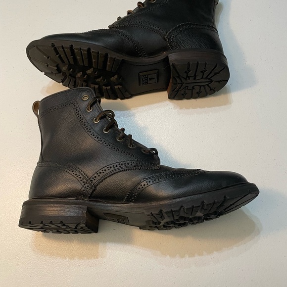Frye Black Leather Lace-Up Boots Size 12 SB- - Picture 10 of 13
